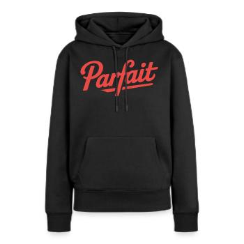 Parfait - Sweat à capuche Premium bio Femme - noir - Devant - Julia (174cm)