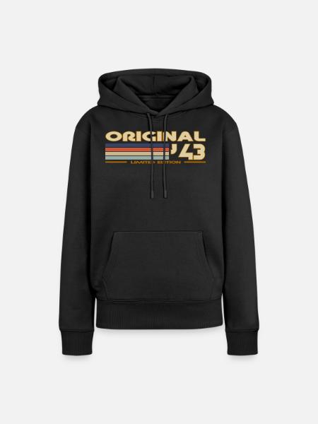 1943 - Frauen Premium Bio Hoodie - Schwarz