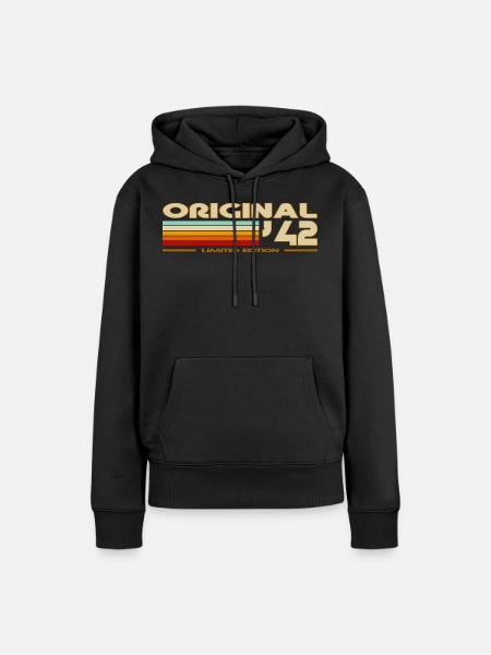 1942 - Frauen Premium Bio Hoodie - Schwarz