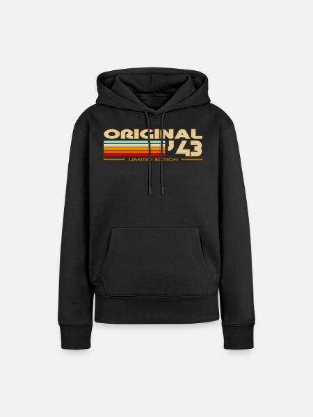 1943 - Frauen Premium Bio Hoodie - Schwarz
