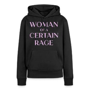 Femme d’une certaine rage Chemise pour femmes fortes - Sweat à capuche Premium bio Femme - noir - Devant - Julia (174cm)