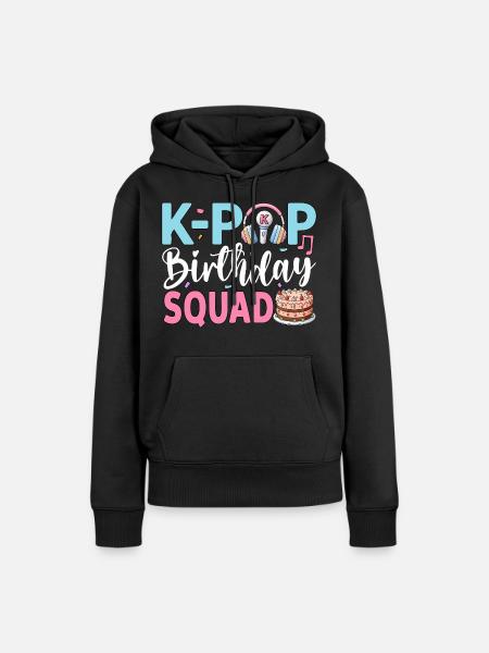 K-Pop Birthday Squad - Frauen Premium Bio Hoodie - Schwarz