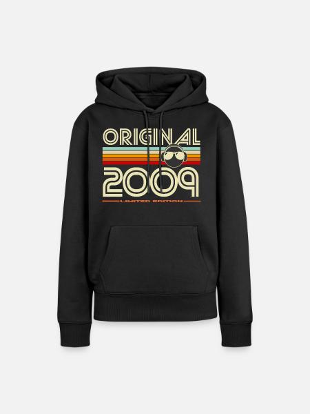 Originale Retro-Edition 2009 - Frauen Premium Bio Hoodie - Schwarz