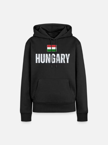 Ungarische Flagge, ungarischer Patriot - Frauen Premium Bio Hoodie - Schwarz