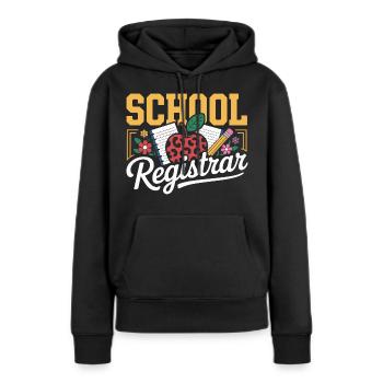 Schulsekretariat Schulverwaltung Büro Organisation - Frauen Premium Bio Hoodie - Schwarz - Vorne - Julia (174cm)