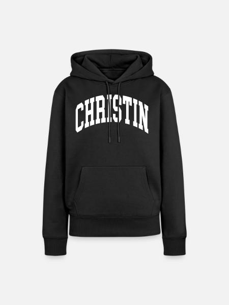 Christin - Frauen Premium Bio Hoodie - Schwarz