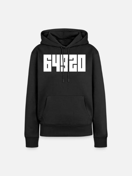 64920 Piła. Postleitzahl Piła - Frauen Premium Bio Hoodie - Schwarz