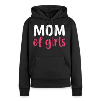 Maman de filles - Meilleure maman - Fête des mères - Sweat à capuche Premium bio Femme - noir - Devant - Julia (174cm)