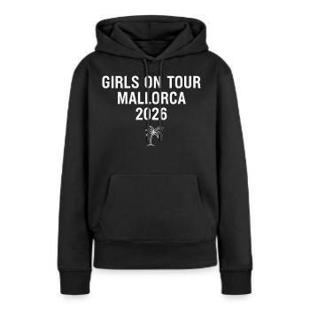 Girls On Tour Mallorca 2026 (Garantie du prix le plus bas) - Sweat à capuche Premium bio Femme - noir - Devant - Julia (174cm)