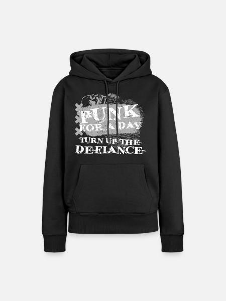 Punk For A Day - Frauen Premium Bio Hoodie - Schwarz