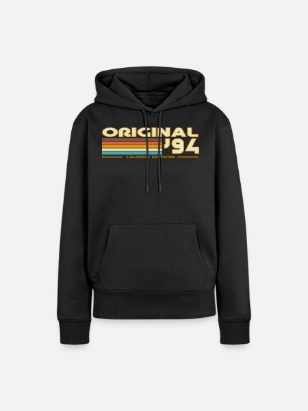 1994 - Frauen Premium Bio Hoodie - Schwarz