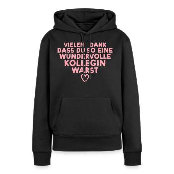 Beste Kollegin Abschied Jobwechsel Rente - Frauen Premium Bio Hoodie - Schwarz - Vorne - Julia (174cm)