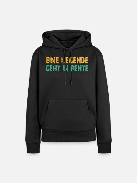 Ruhestand Legende - Frauen Premium Bio Hoodie - Schwarz