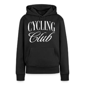 Cycling Club - Frauen Premium Bio Hoodie - Schwarz - Vorne - Julia (174cm)