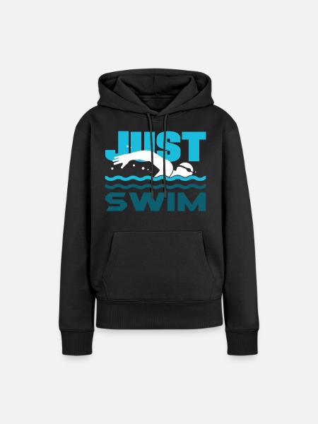 Lustige Schwimmer Sprüche & Schwimmverein Design - Frauen Premium Bio Hoodie - Schwarz