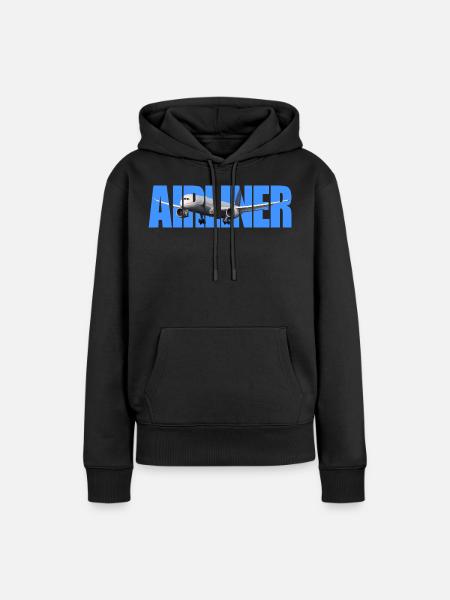Airline B 787 - Frauen Premium Bio Hoodie - Schwarz
