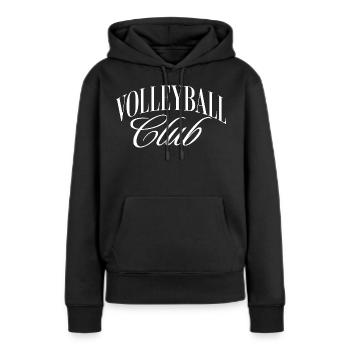 Club de volley-ball - Sweat à capuche Premium bio Femme - noir - Devant - Julia (174cm)