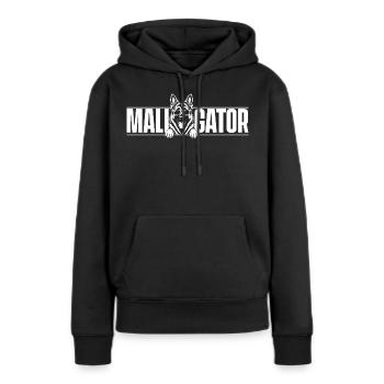 Maligator Belgian Malinois Berger Père - Sweat à capuche Premium bio Femme - noir - Devant - Julia (174cm)