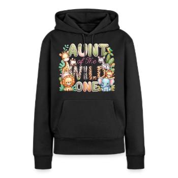 Tante des Wilden - Frauen Premium Bio Hoodie - Schwarz - Vorne - Julia (174cm)