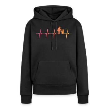 Apiculteur Sunset Battement de cœur Apiculture - Sweat à capuche Premium bio Femme - noir - Devant - Julia (174cm)
