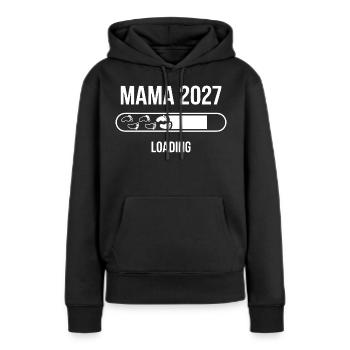 Mama 2027 Loading Baby Feet - Women’s Premium Organic Hoodie - black - Front - Julia (174cm)
