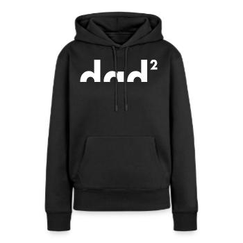 Dad hoch zwei | Vater | Vatertag - Frauen Premium Bio Hoodie - Schwarz - Vorne - Julia (174cm)