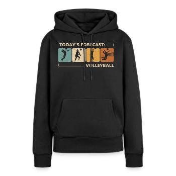 Volleyball Ist Die Heutige Prognose Volleyballer - Frauen Premium Bio Hoodie - Schwarz - Vorne - Julia (174cm)