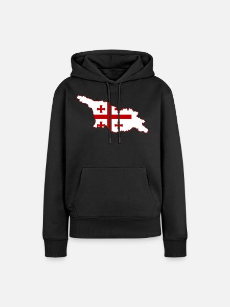 Georgien Landkarte  - Frauen Premium Bio Hoodie - Schwarz