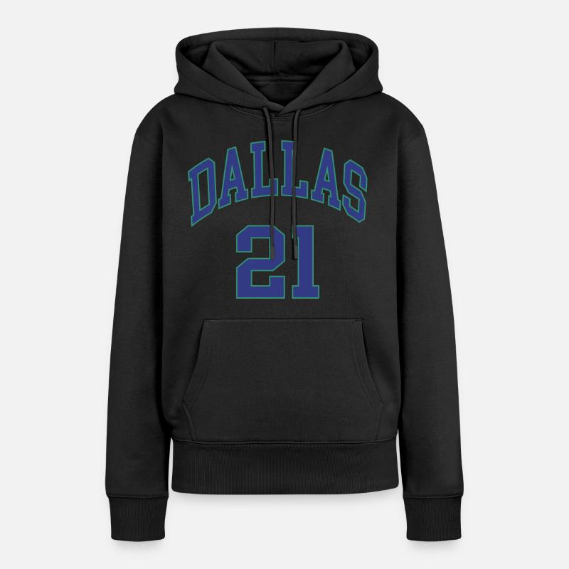 Dallas 21 - Sweat à capuche Premium bio Femme - noir