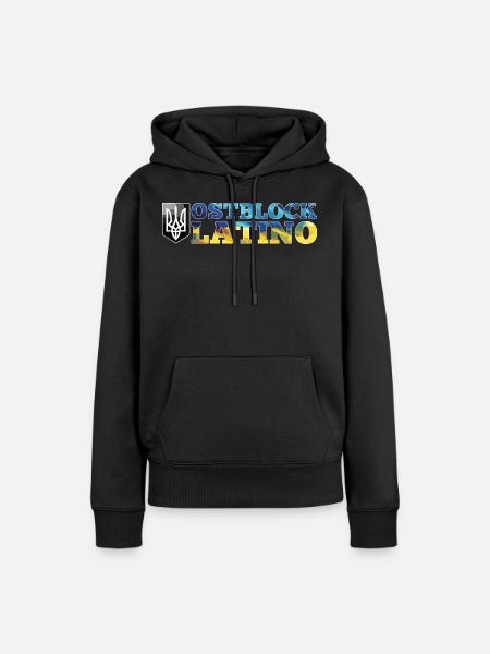 Ostblock Latino Ukrainer Ukraine Geschenk - Frauen Premium Bio Hoodie - Schwarz