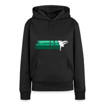 Breakdance Sport Danse Breaker B-Boying Bboy Son - Sweat à capuche Premium bio Femme - noir - Devant - Julia (174cm)