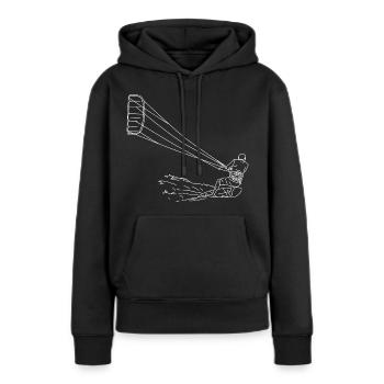 Kiteboarder Kitesurfer - Frauen Premium Bio Hoodie - Schwarz - Vorne - Julia (174cm)
