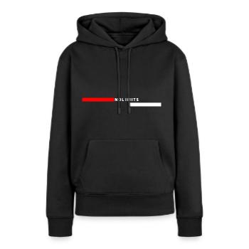 Keine Grenzen - Frauen Premium Bio Hoodie - Schwarz - Vorne - Julia (174cm)