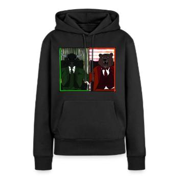 BullundBear Business - Sweat à capuche Premium bio Femme - noir - Devant - Julia (174cm)