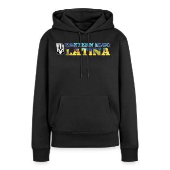 Bloc de l’Est Latina Ukraine Ukraine Cadeau - Sweat à capuche Premium bio Femme - noir - Devant - Julia (174cm)
