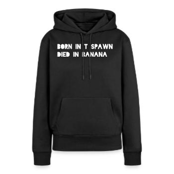 CS2_Born_in_T_Spawn - Sweat à capuche Premium bio Femme - noir - Devant - Julia (174cm)