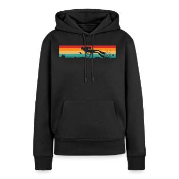 Plongeur Plongeur - Sweat à capuche Premium bio Femme - noir - Devant - Julia (174cm)