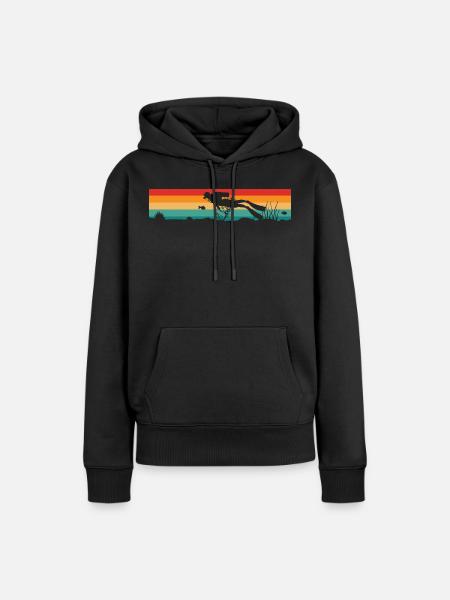 Diving Diver Diving - Women’s Premium Organic Hoodie - black