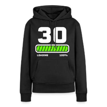 40 years anniversary - Women’s Premium Organic Hoodie - black - Front - Julia (174cm)
