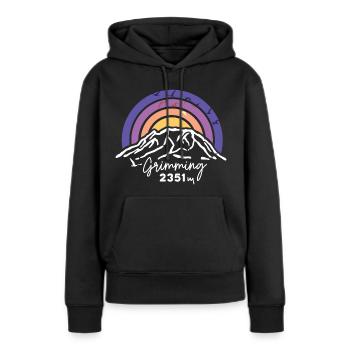 Grimming Steiermark Austria Dachstein Berg Hiking - Women’s Premium Organic Hoodie - black - Front - Julia (174cm)