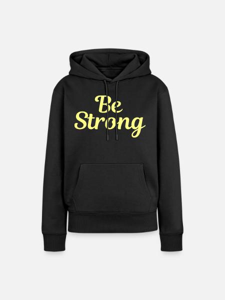 Sei STARK 3 - Frauen Premium Bio Hoodie - Schwarz