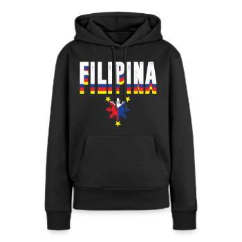 Filipina Flag Philippines Manila Filipino GIft - Women’s Premium Organic Hoodie - black - Front - Julia (174cm)