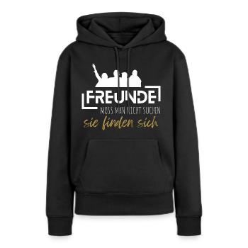 Beste Freunde FREUND Kumpel Kumpels - Frauen Premium Bio Hoodie - Schwarz - Vorne - Julia (174cm)