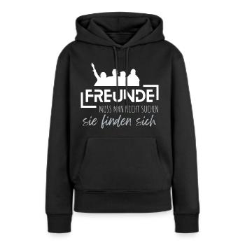Beste Freunde FREUND Kumpel Kumpels - Frauen Premium Bio Hoodie - Schwarz - Vorne - Julia (174cm)