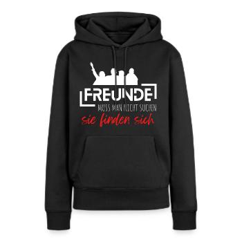 Beste Freunde FREUND Kumpel Kumpels - Frauen Premium Bio Hoodie - Schwarz - Vorne - Julia (174cm)