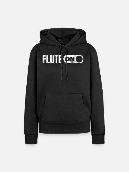 Flötenmusik - Frauen Premium Bio Hoodie - Schwarz