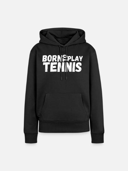 tennis / Tennis / Tennis spieler / Tennis Spielen - Dame Premium hoodie, økologisk bomuld - sort