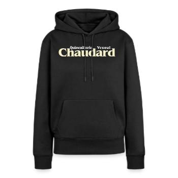 Quincaillerie Chaudard Vesoul Film Culte Compagnie - Sweat à capuche Premium bio Femme - noir - Devant - Julia (174cm)