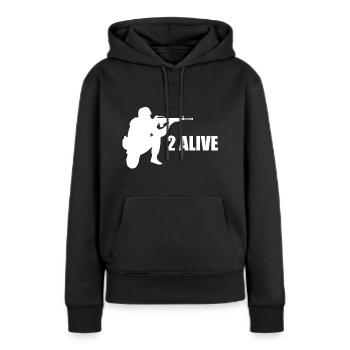 PUBG Jeux de hasard en direct Battle Royale - Sweat à capuche Premium bio Femme - noir - Devant - Julia (174cm)