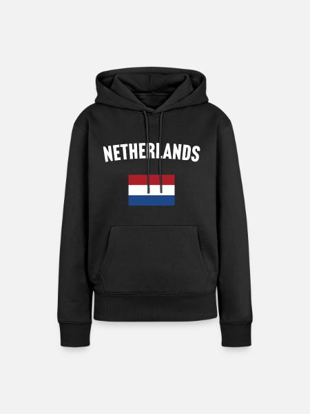 Niederländische Flagge - Frauen Premium Bio Hoodie - Schwarz